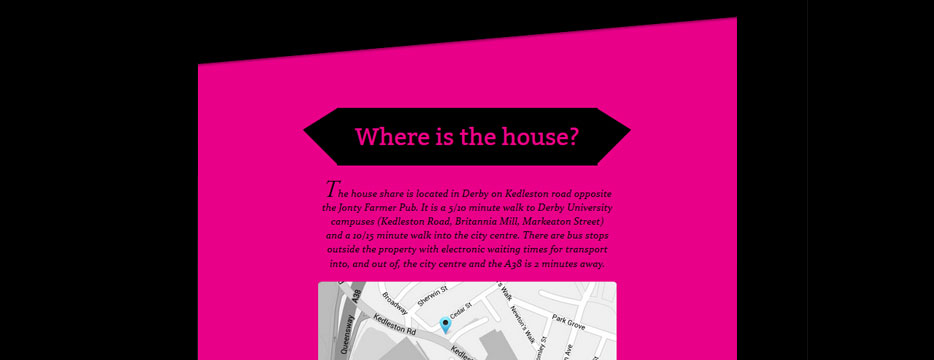 Derby Houseshare Website Design